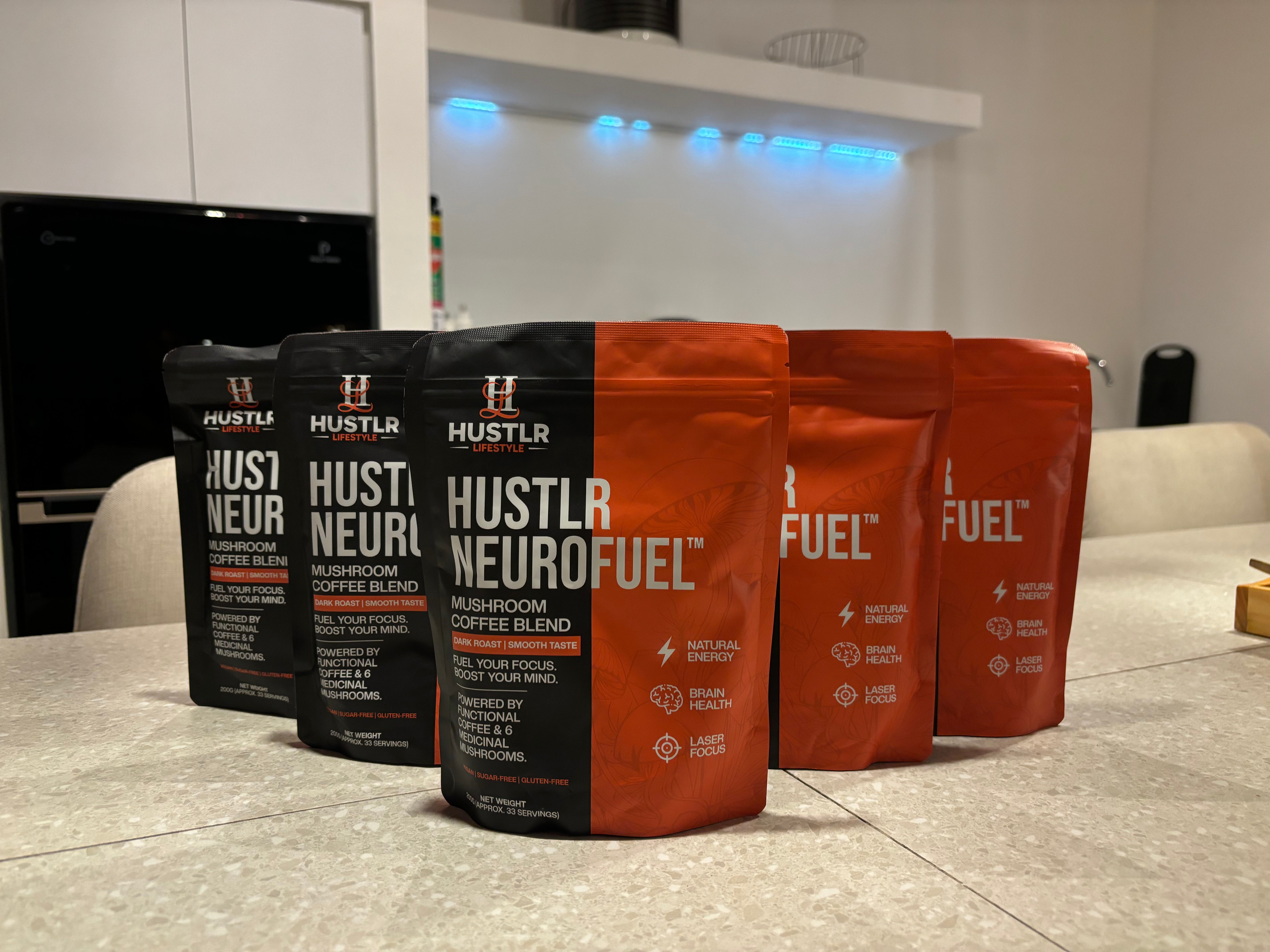 Hustlr NeuroFuel™ – Mushroom Coffee Blend
